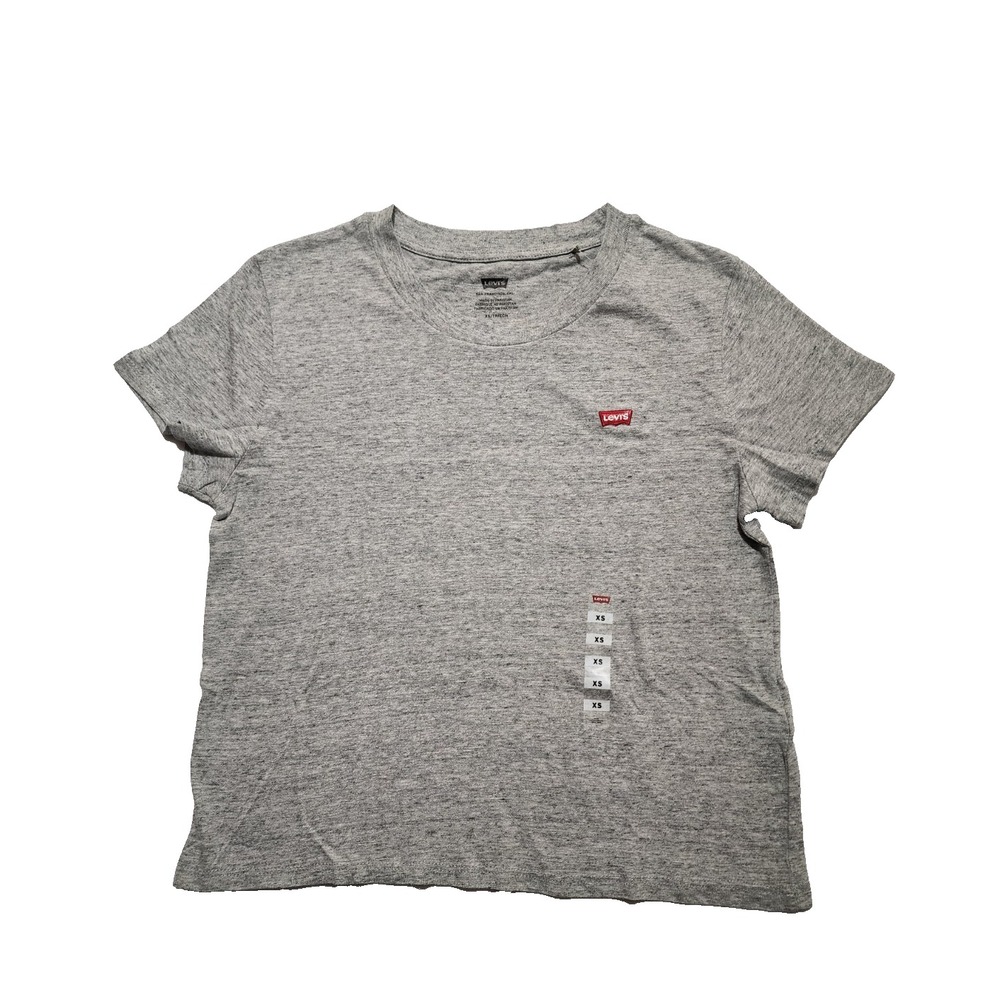 LEVI'S Women's Crop Top Short-Sleeve Gray Size XS NWT